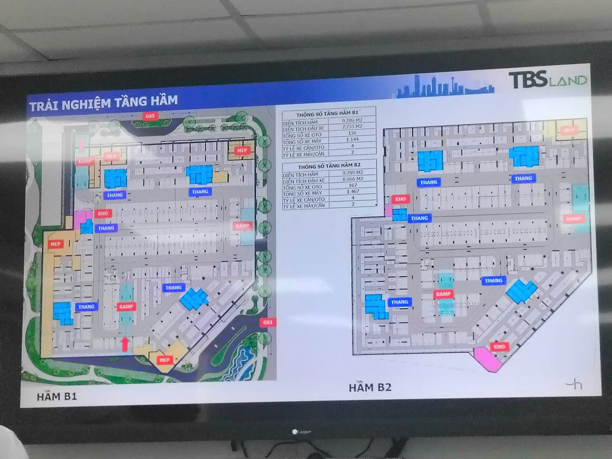 Mặt bằng tầng hầm dự án G Skyline Homes Dĩ An